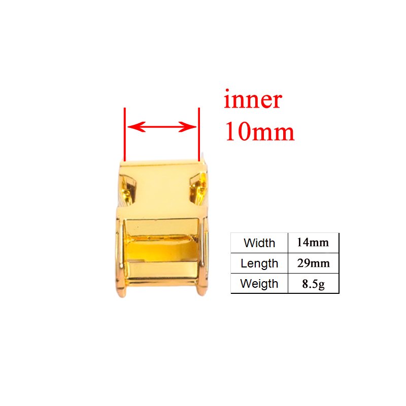 Release buckle 10mm strap webbing garments DIY pet collar accessories durable security lock plated metal buckle CK10HJ - Image 7