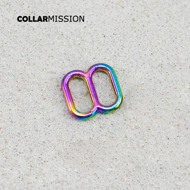 DIY dog collar For 10mm adjustable buckle loop for bag cat dog leash backpacks accessory rainbow BZK10CH