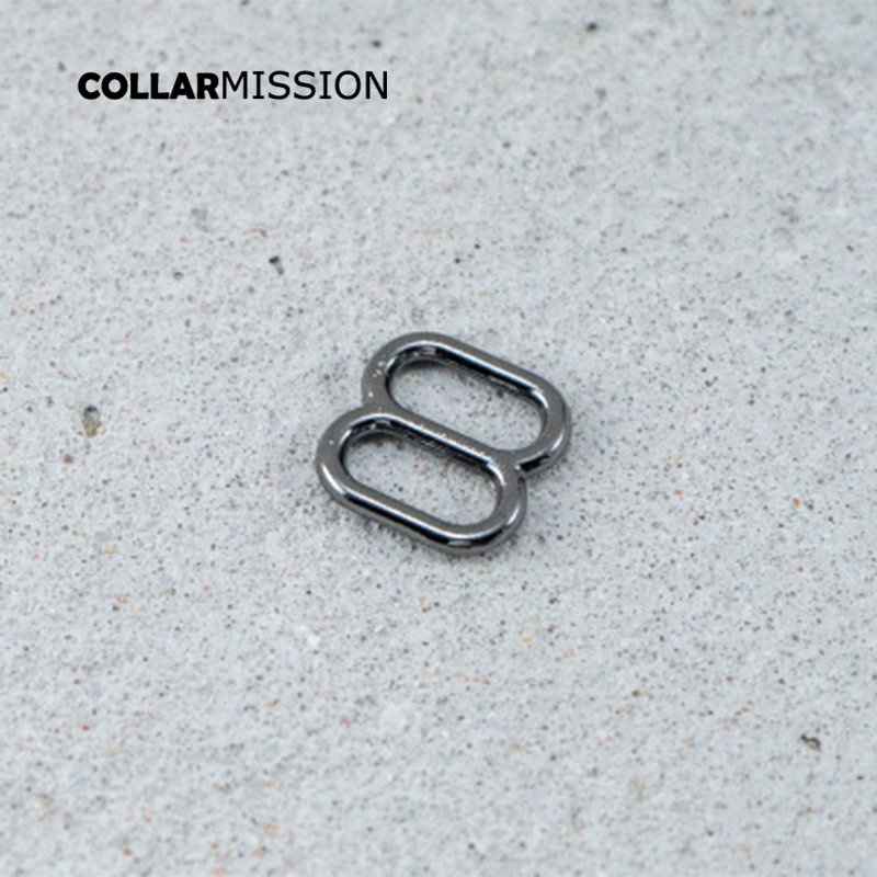 DIY dog collar For 10mm adjustable buckle loop backpack straps dog collar accessory gun black BZK10QH