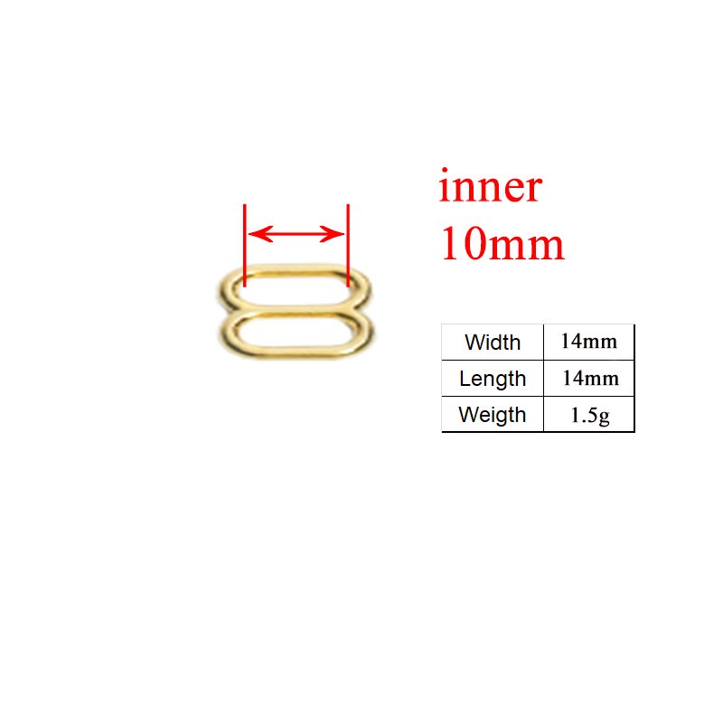 DIY dog collar For 10mm adjustable buckle loop for bag cat dog leash backpacks accessory yellow gold BZK10HJ - Image 3