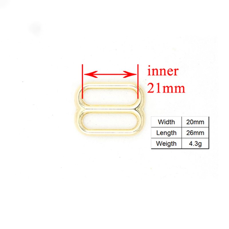 Retailing high quality plated metal buckle adjuster slider for dIY dog collar 20mm sewing Webbing handbag backpack BZK20J - Image 3