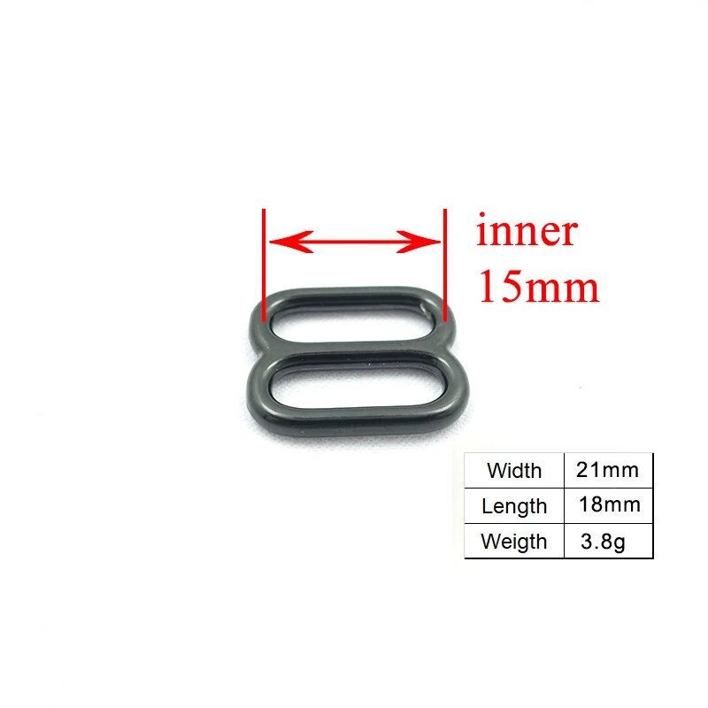 DIY dog collar For 15mm webbing metal adjustable buckle loop DIY Strap bag belt accessory durable and strong slider BZK15H - Image 2