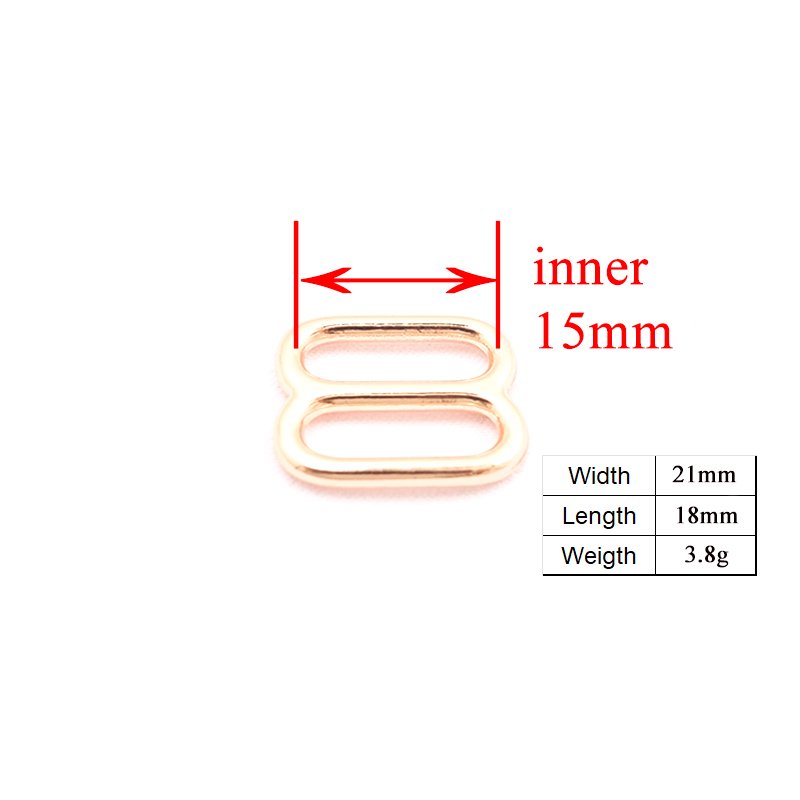 DIY dog collar For 15mm webbing metal adjustable buckle loop DIY Strap bag belt accessory durable and strong slider BZK15M - Image 3