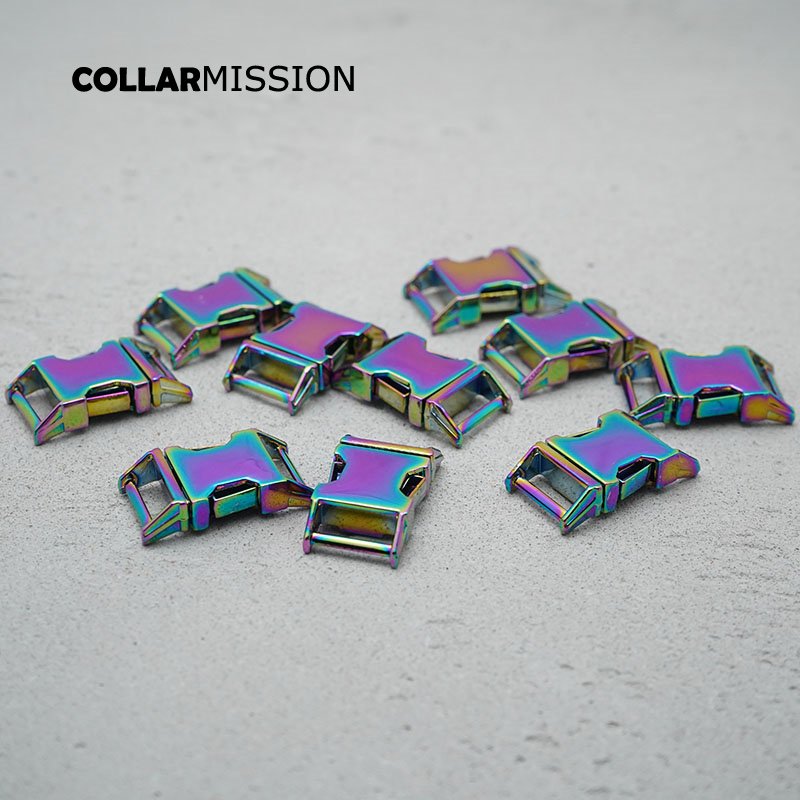 Metal release curved buckle durable hardware for paracord security lock puppy cat collars diy parts Zinc Alloy CK15CH - Image 7