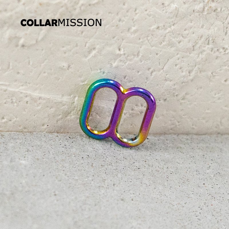 DIY dog collar For 10mm adjustable buckle loop for bag cat dog leash backpacks accessory rainbow BZK10CH - Image 2