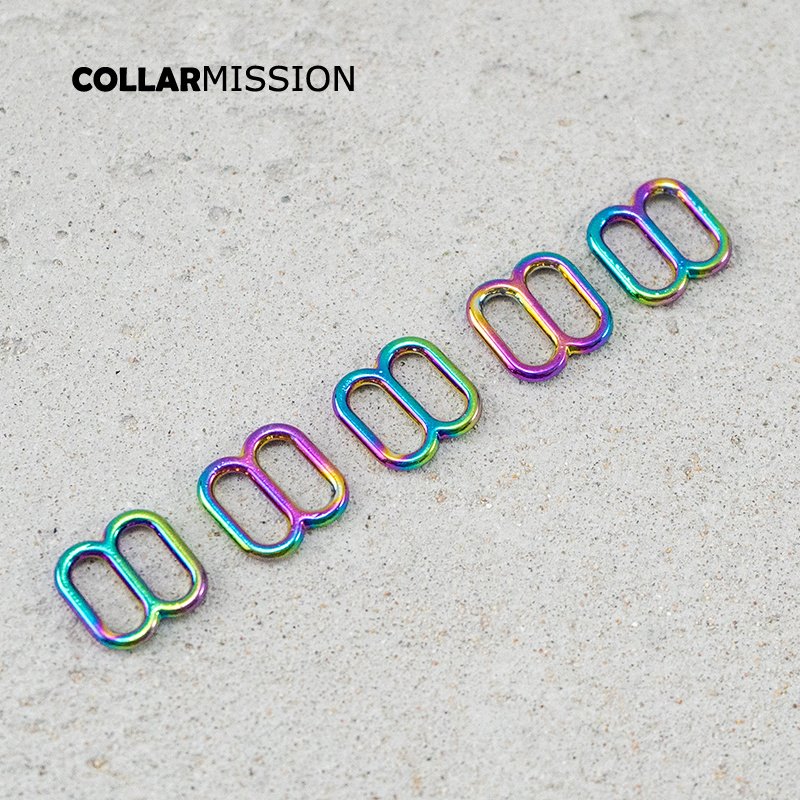 DIY dog collar For 10mm adjustable buckle loop for bag cat dog leash backpacks accessory rainbow BZK10CH - Image 5