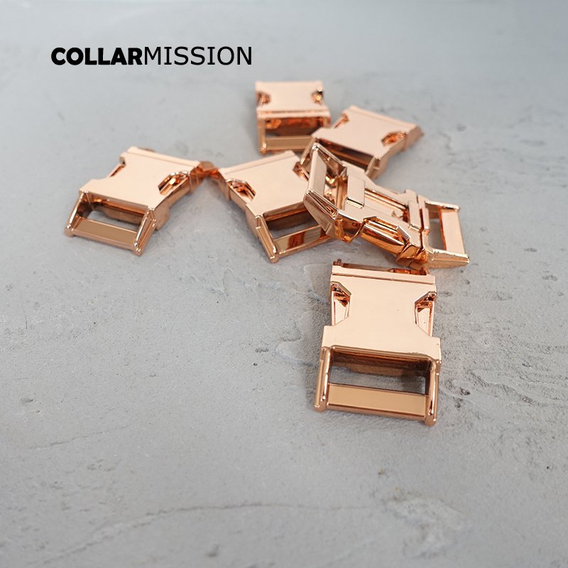 Retailing Slider Curved Side Release Buckles for Dog Collars Bags, DIY Accessories, High Quality Plated Metal Buckle, CK25M - Image 7