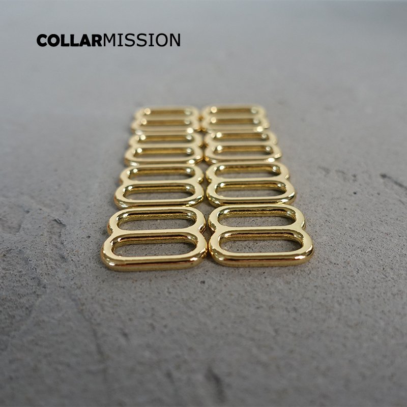 DIY dog collar For 15mm webbing gold metal adjustable buckle loop DIY Strap bag belt accessory durable and strong slider BZK15J - Image 3