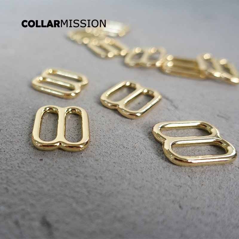 DIY dog collar For 15mm webbing gold metal adjustable buckle loop DIY Strap bag belt accessory durable and strong slider BZK15J - Image 5