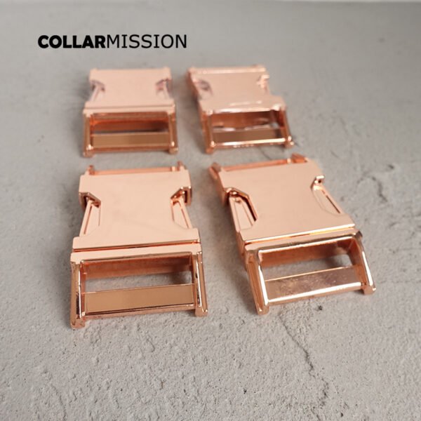 Retailing slider curved side release buckles for 30mm dog collars bags DIY accessorie high quality plated metal buckle CK30M
