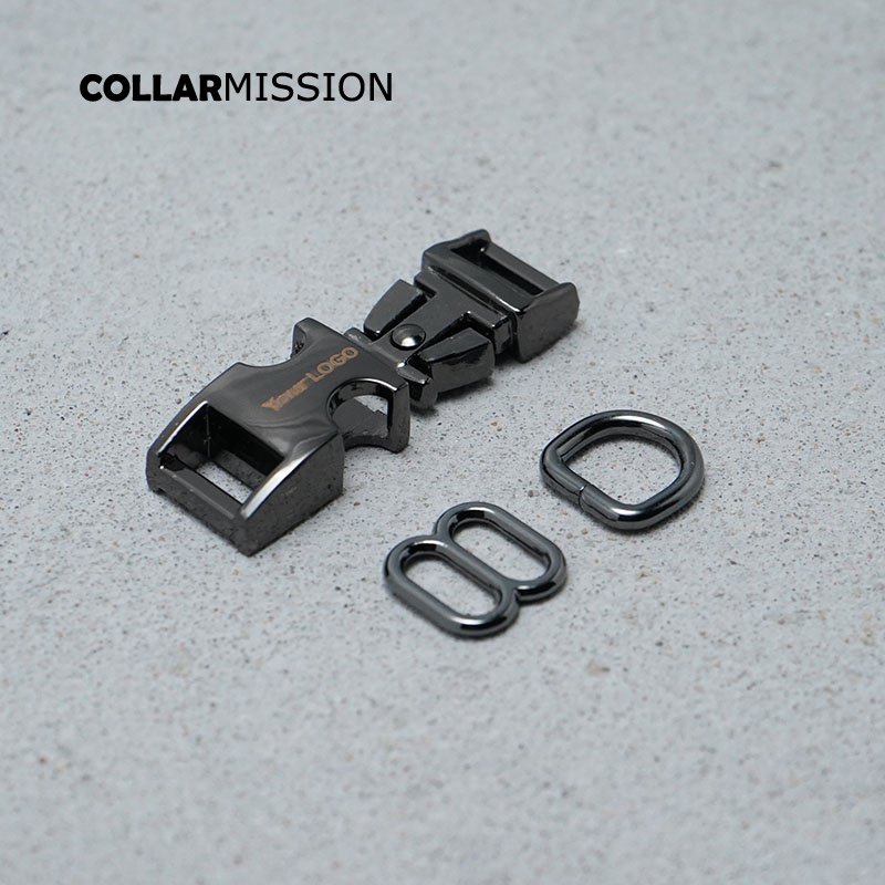 1set Premium 15mm Engraved Metal Buckle Adjustable D Ring DIY Dog Cat Collar Webbing Sewing Accessory in 8 Colors for Backpack - Image 7