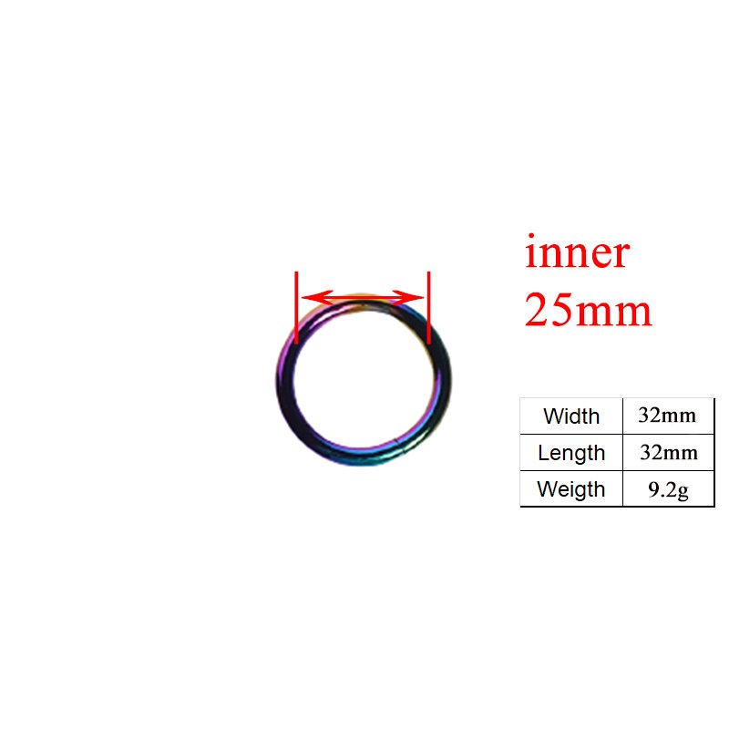 Rainbow 25mm metal 0-shaped ring link accessories are suitable for cats and dogs collars,webbing bags,backpack straps YH25CH - Image 7