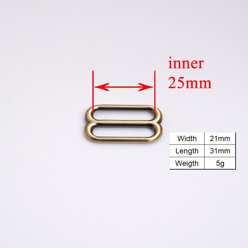 DIY dog collar For 25mm adjustable buckle for bag cat dog leash backpacks accessory bronze BZK25QT - Image 3