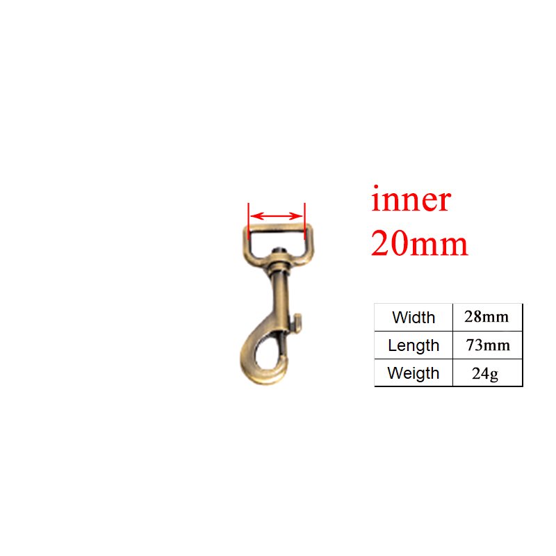 20mm bronze metal non-welded hook buckle for pet dog collar dog leash webbing bag connection accessories PK20QT - Image 8