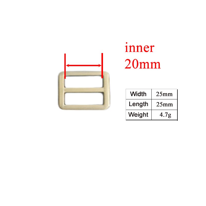 20mm fine workmanship metal slider Tri-Glid for bag cat dog leash backpacks accessory bronze RZK20QT - Image 3