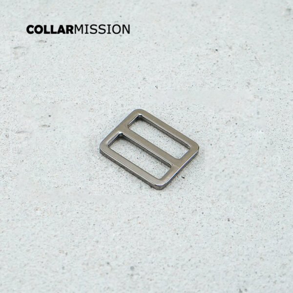 25mm Rectangce metal slider Tri-Glid for DIY dog collar harness backpack strap gun black RZK25QH