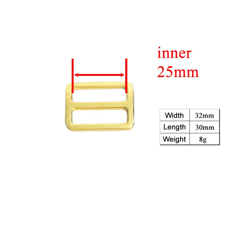 25mm Buckles Adjust Clasp Webbing Slider Buckle metal slider Tri-Glid dog collar yellow gold RZK25HJ - Image 2