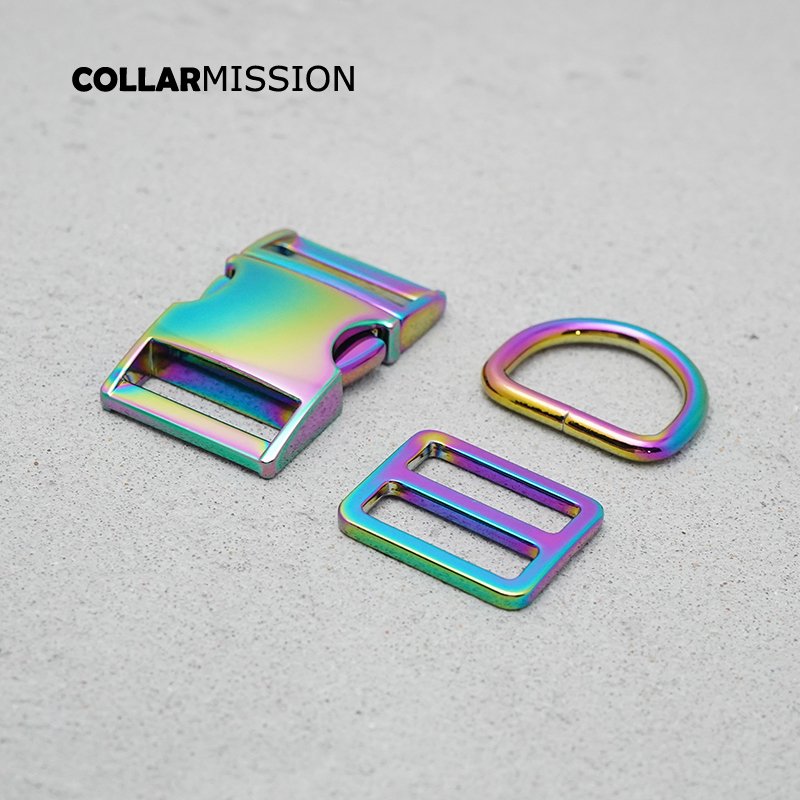 50set/lot (metal buckle+Tri-Glid+D ring)for garment luggage backpack cat dog collar DIY accessory 8 Colours 15mm to 30mm 5 sizes - Image 11