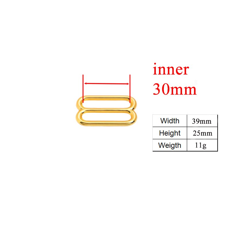 DIY dog collar For 30mm adjustable buckle loop Adjust Clasp Webbing Slider Buckle metal slider yellow gold BZK30HJ - Image 3