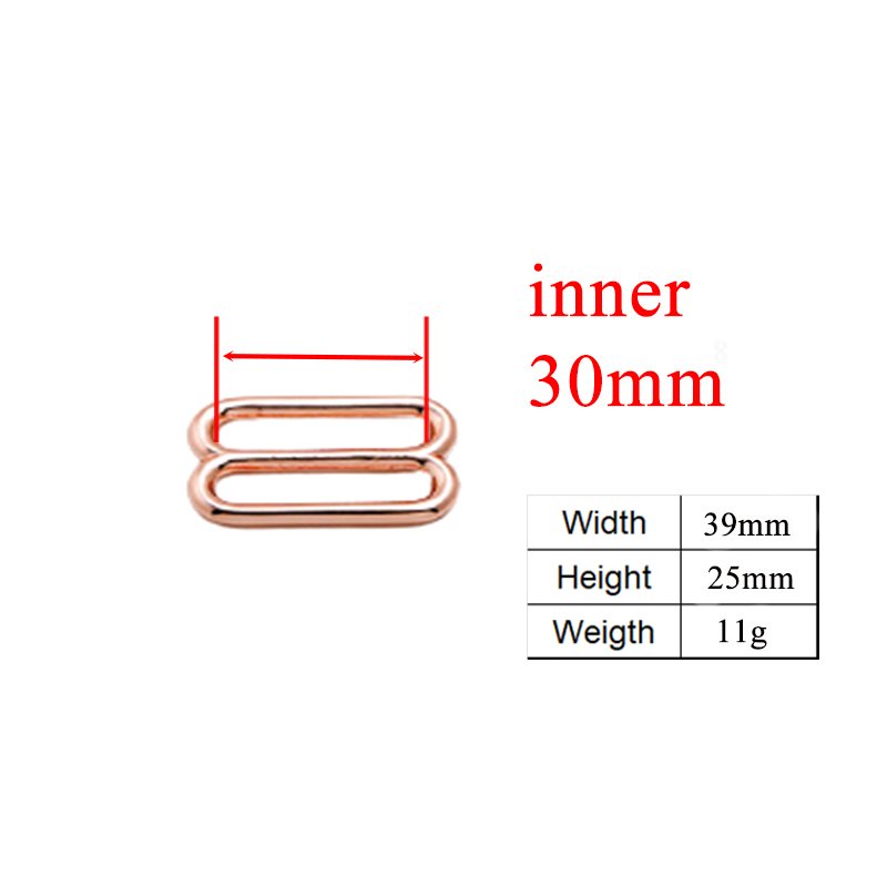 DIY dog collar For 30mm adjustable buckle loop for dog collar harness backpack strap accessory rose gold BZK30M - Image 3
