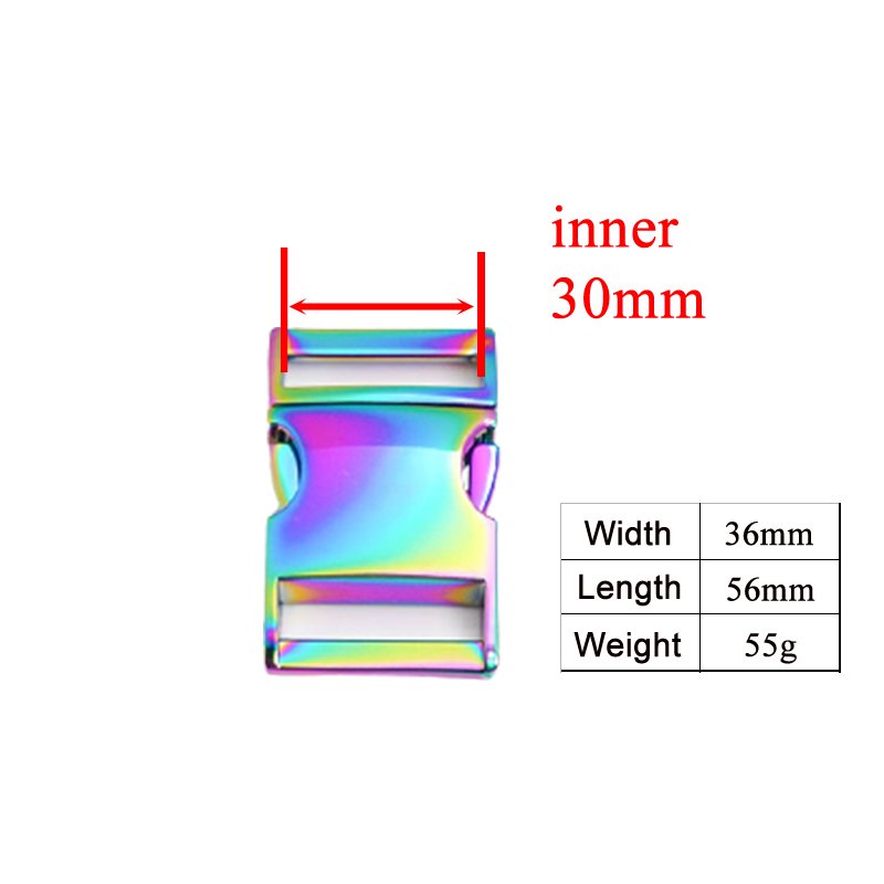 Metal side release curved buckle durable hardware for paracord security lock dog cat collars DIY accessories Zinc Alloy CK30CH02 - Image 8