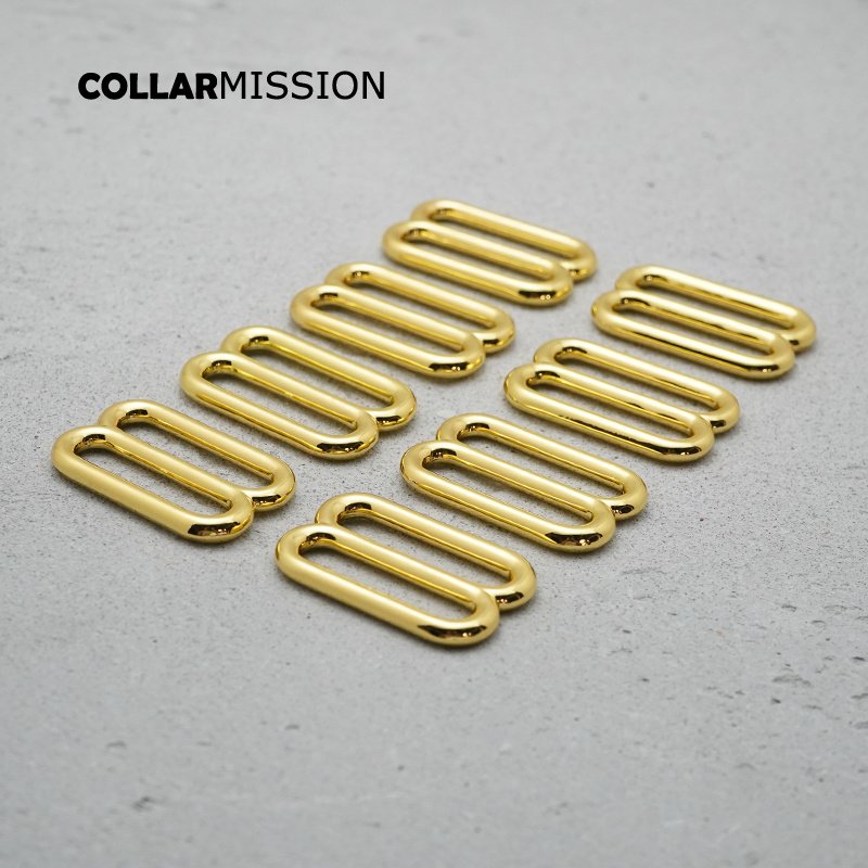 DIY dog collar For 30mm adjustable buckle loop Adjust Clasp Webbing Slider Buckle metal slider yellow gold BZK30HJ - Image 6
