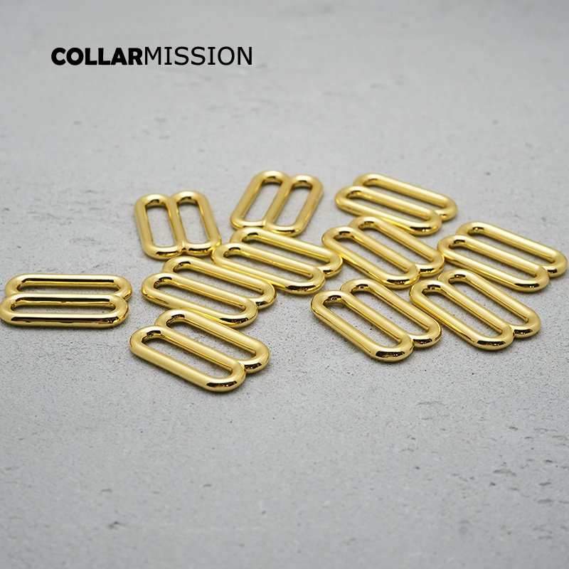 DIY dog collar For 30mm adjustable buckle loop Adjust Clasp Webbing Slider Buckle metal slider yellow gold BZK30HJ - Image 7