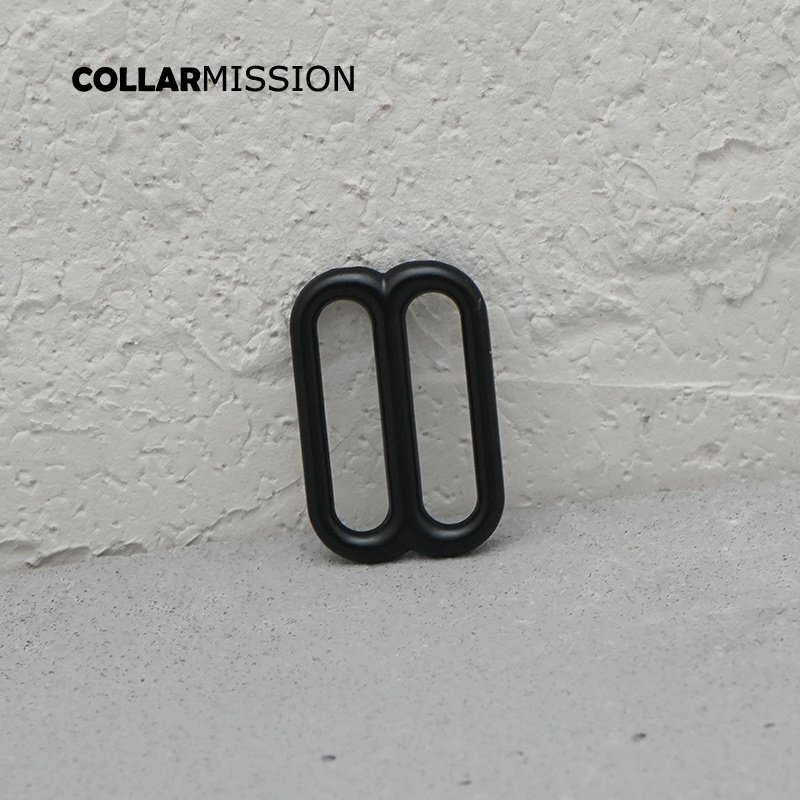 Retailing high quality black plated metal buckle adjuster slider for dIY dog collar 25mm sewing Webbing handbag backpack BZK25H