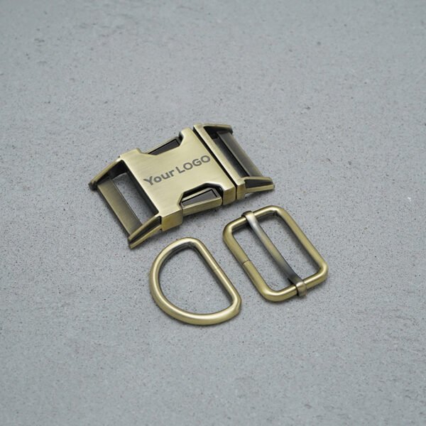 10set/lot DIY Dog Collar Accessories 8 Colors Metal Buckle Adjustable D-Ring Set Garment Luggage Engraving 15mm-30mm 4 Sizes