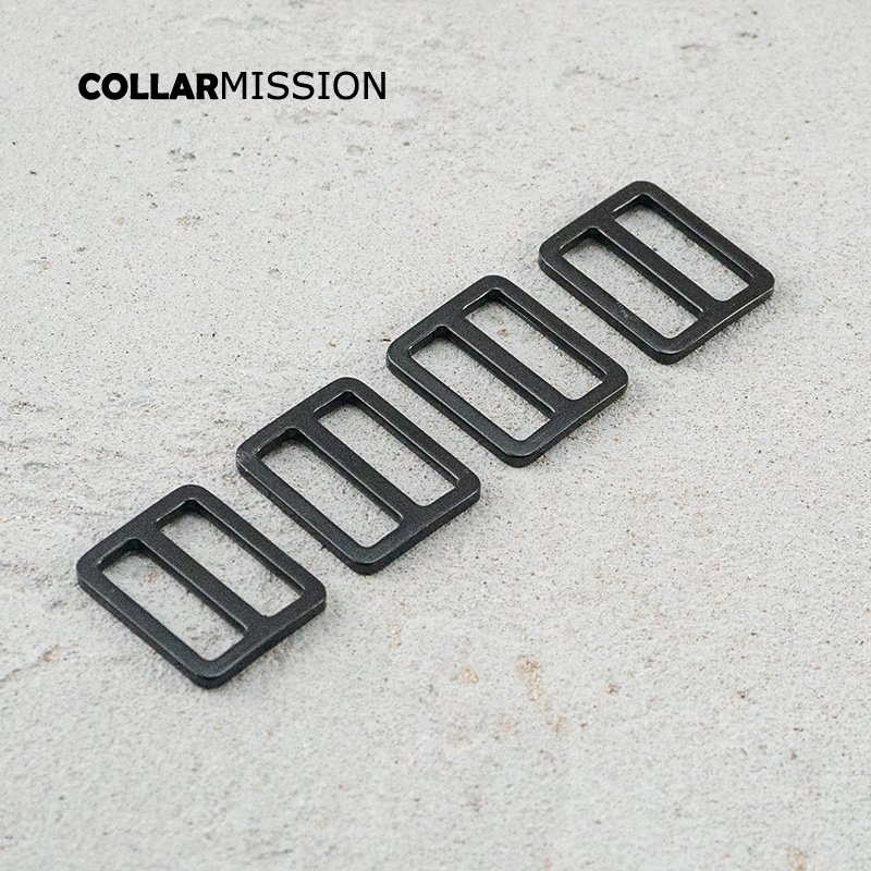 25mm Buckles Adjust Clasp Webbing Slider Buckle metal slider Tri-Glid for DIY dog collar black RZK25H - Image 5
