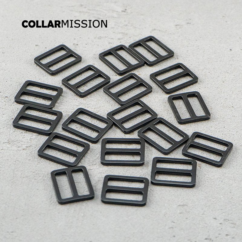 25mm Buckles Adjust Clasp Webbing Slider Buckle metal slider Tri-Glid for DIY dog collar black RZK25H - Image 7