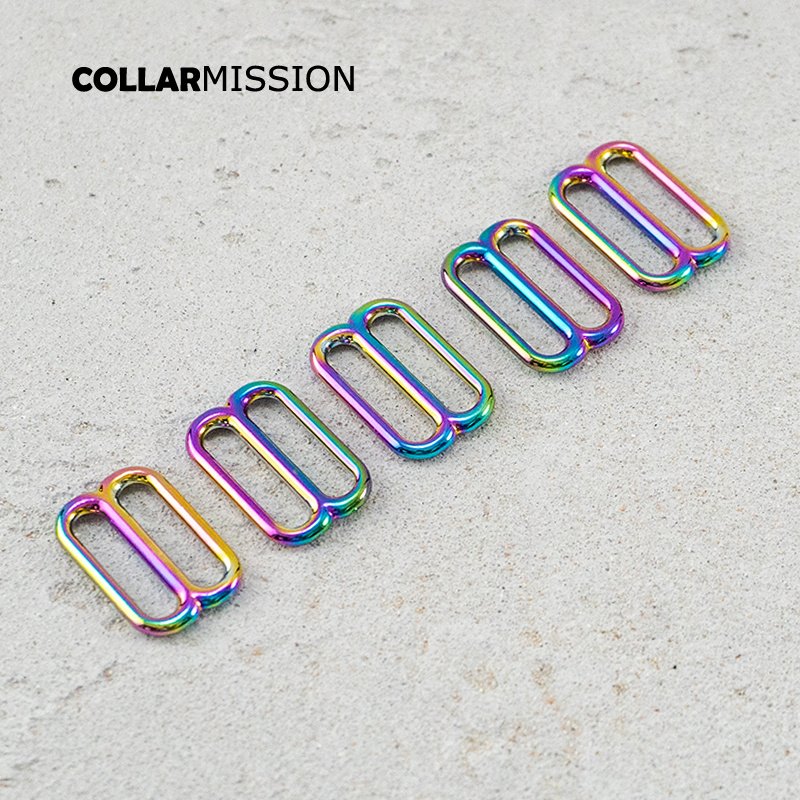 25mm metal adjustable slide buckle rose golden hardware for handmade dog necklace collars Belts Bags durable adjuster BZK25CH - Image 4