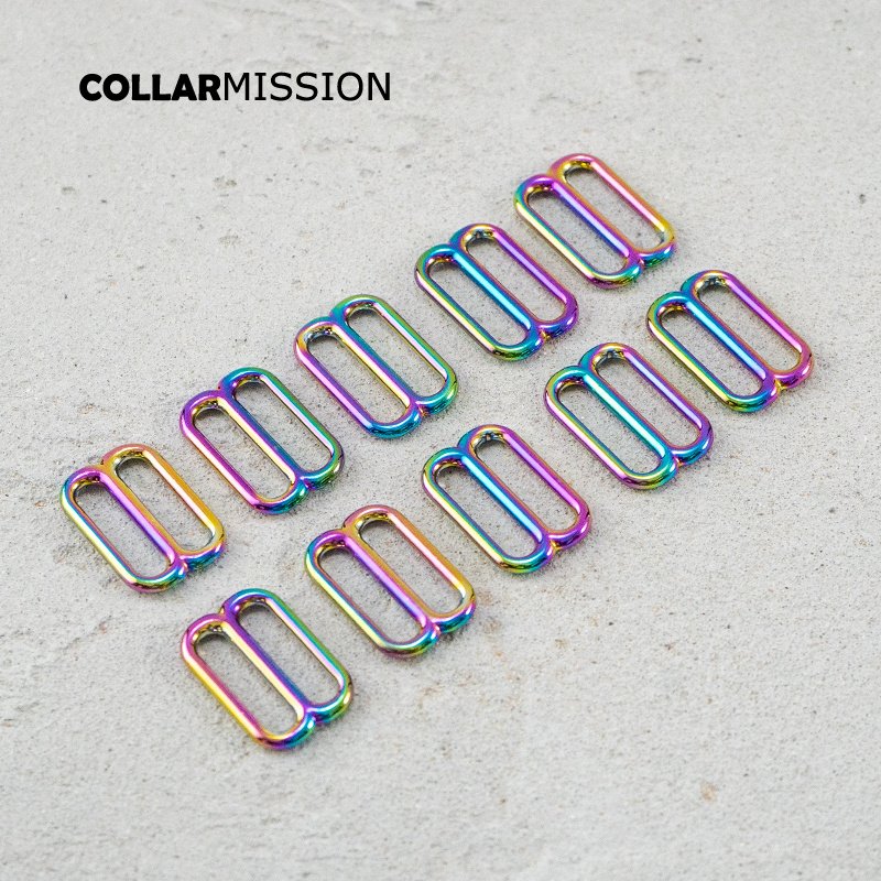 25mm metal adjustable slide buckle rose golden hardware for handmade dog necklace collars Belts Bags durable adjuster BZK25CH - Image 5