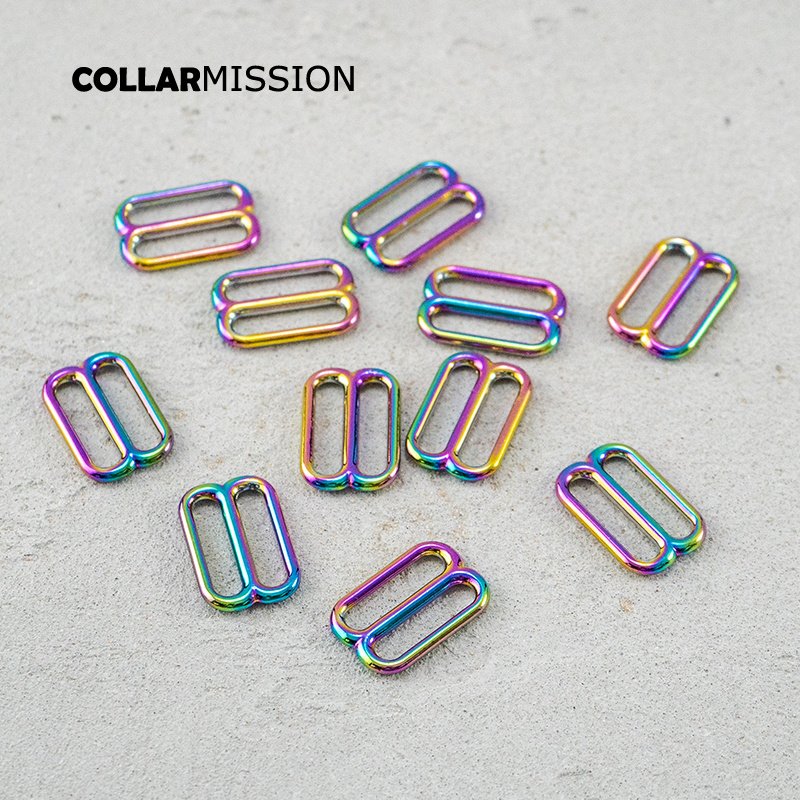 25mm metal adjustable slide buckle rose golden hardware for handmade dog necklace collars Belts Bags durable adjuster BZK25CH - Image 6