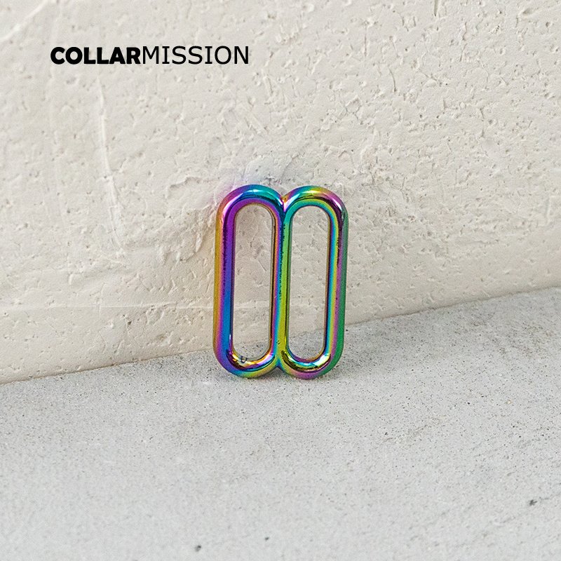 DIY dog collar For 30mm adjustable buckle loop for bag cat dog leash backpacks accessory rainbow BZK30CH - Image 2