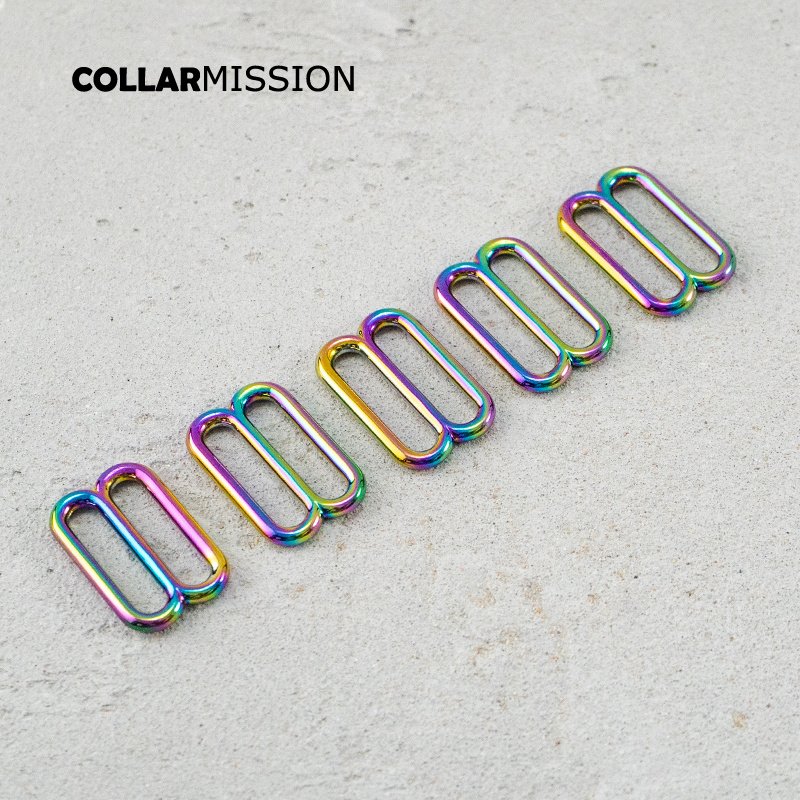 DIY dog collar For 30mm adjustable buckle loop for bag cat dog leash backpacks accessory rainbow BZK30CH - Image 4