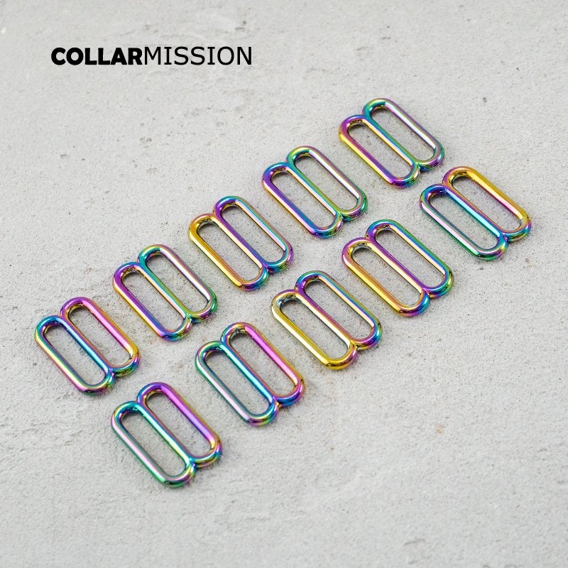 DIY dog collar For 30mm adjustable buckle loop for bag cat dog leash backpacks accessory rainbow BZK30CH - Image 5