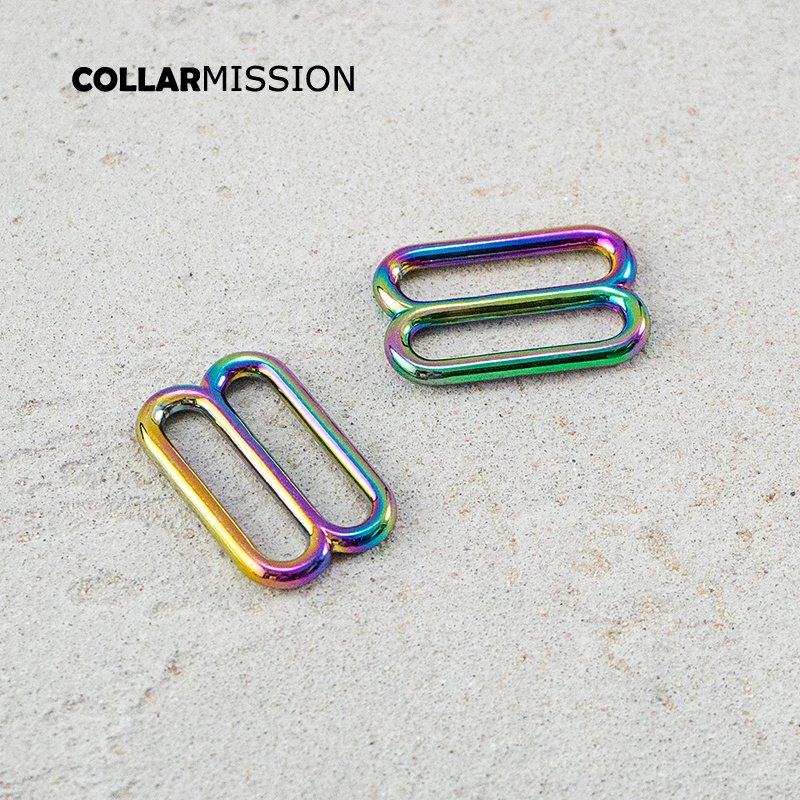 DIY dog collar For 30mm adjustable buckle loop for bag cat dog leash backpacks accessory rainbow BZK30CH