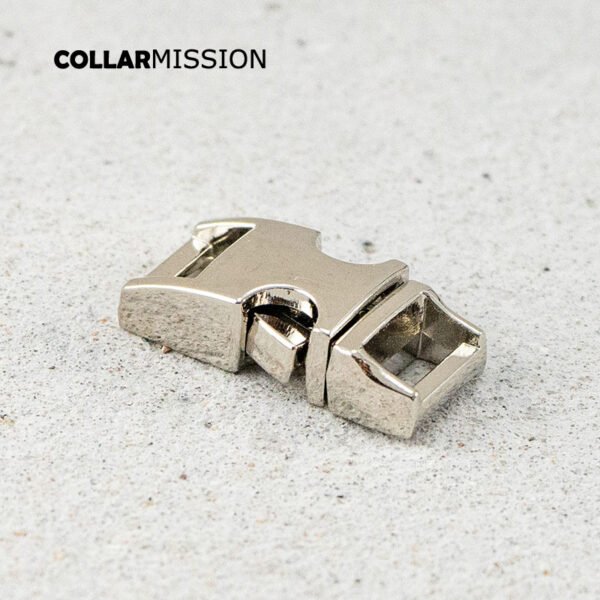 Retailing release buckle silver 10mm strap webbing garments DIY pet collar parts durable security lock plated metal buckle CK10Y02