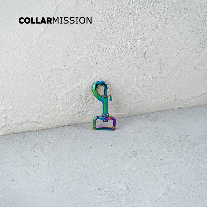 25mm rainbow color metal rotatable hook buckle for outdoor luggage bag dog leash webbing bag connection accessories PK25CH