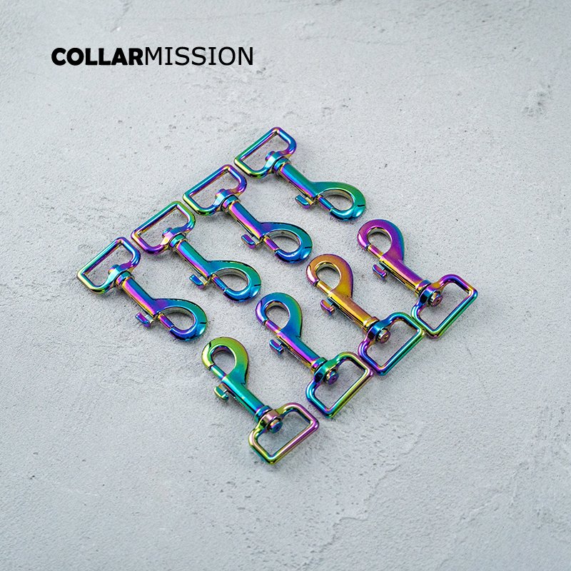 25mm rainbow color metal rotatable hook buckle for outdoor luggage bag dog leash webbing bag connection accessories PK25CH - Image 5