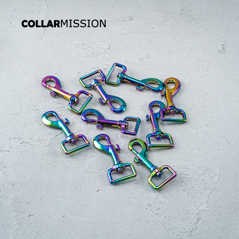 25mm rainbow color metal rotatable hook buckle for outdoor luggage bag dog leash webbing bag connection accessories PK25CH - Image 6