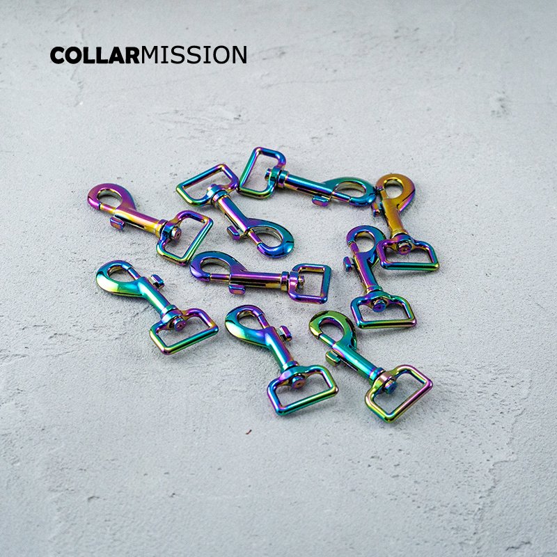 25mm rainbow color metal rotatable hook buckle for outdoor luggage bag dog leash webbing bag connection accessories PK25CH - Image 7