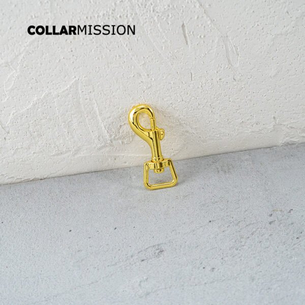 Colorful 15mm metal non-welding hook buckle can be rotated for dog collar dog leash accessories yellow gold  PK15HJ