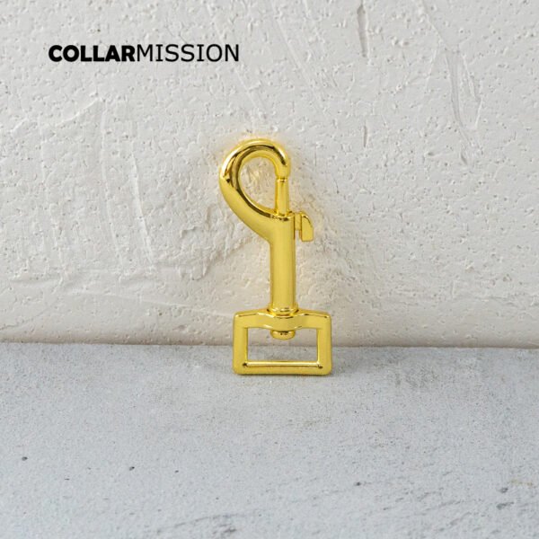 20mm high quality metal non-welded hook buckle can be used for pet dog collar dog leash webbing bag parts yellow gold PK20HJ