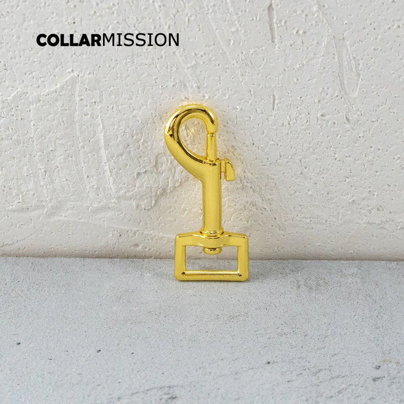 20mm high quality metal non-welded hook buckle can be used for pet dog collar dog leash webbing bag parts yellow gold PK20HJ