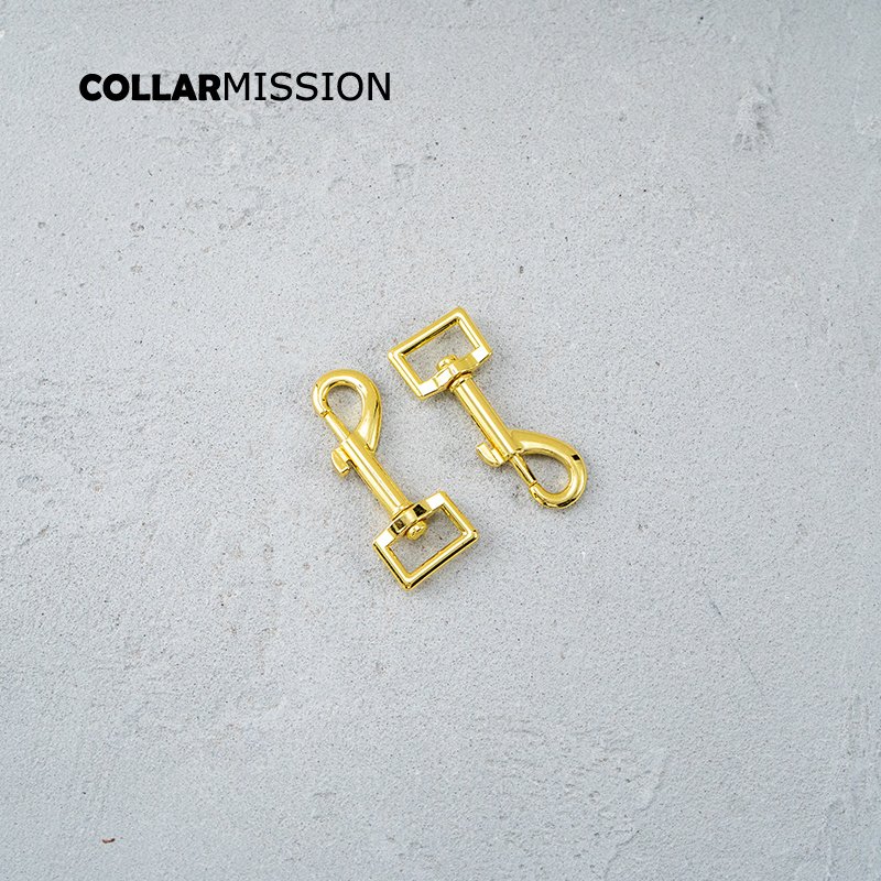 20mm high quality metal non-welded hook buckle can be used for pet dog collar dog leash webbing bag parts yellow gold PK20HJ - Image 4