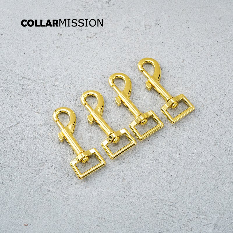 20mm high quality metal non-welded hook buckle can be used for pet dog collar dog leash webbing bag parts yellow gold PK20HJ - Image 5