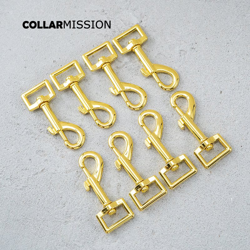 20mm high quality metal non-welded hook buckle can be used for pet dog collar dog leash webbing bag parts yellow gold PK20HJ - Image 6