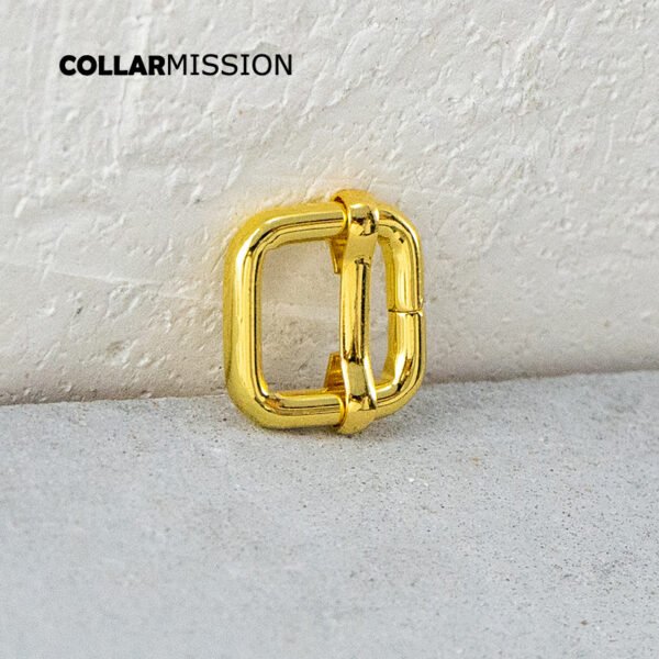 15mm durable metal zinc alloy roller needle adjusting buckle for luggage bag with dog collar accessories yellow gold  LXK15HJ